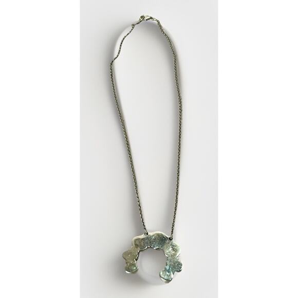 Native American Navajo Handmade Sterling Silver Turquoise Naja Necklace 21” NEW - Picture 10 of 16